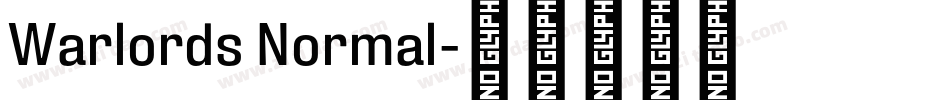 Warlords Normal字体转换
